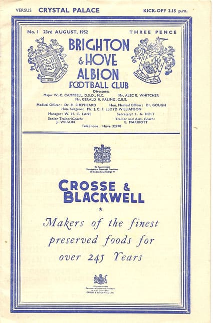 Brighton & Hove Albion FC v Crystal Palace FC